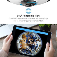 Amcrest Fisheye IP POE Camera, 360° Panoramic 5-Megapixel POE IP Camera with 33ft Night Vision