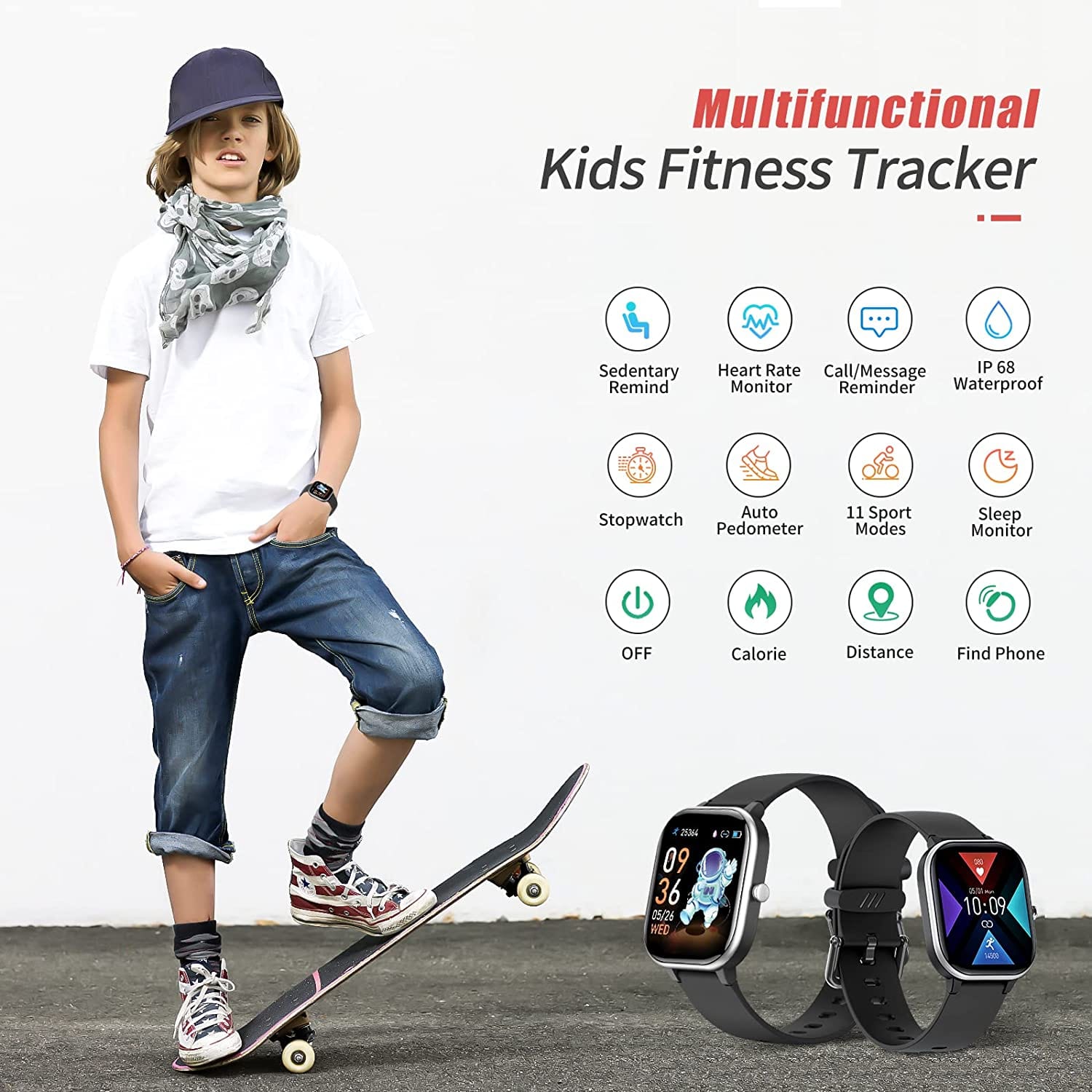 HENGTO Fitness Tracker Waterproof Kids Smart Watch - Smart Tech Shopping