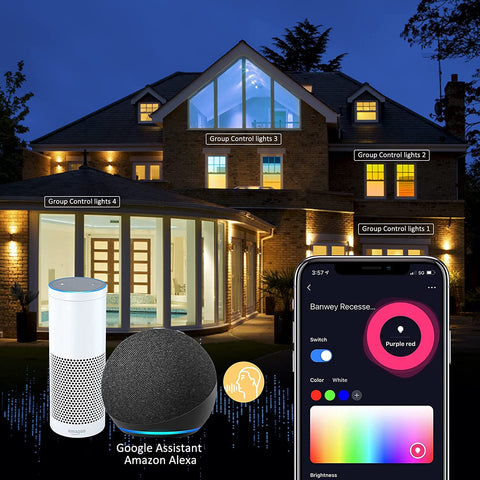 Smart Led Downlight with Alexa, Google Assistant, and Siri 6-inch-6Pack - Smart Tech Shopping