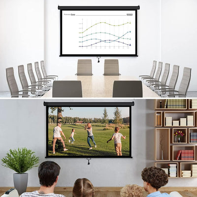 VIVO HOME 100 Inch Manual Pull Down Projector Screen: Enjoy Big-Screen Entertainment