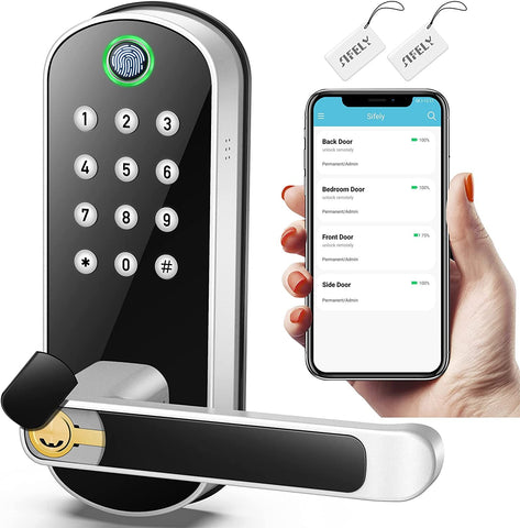 Sifely Fingerprint Keyless Entry Smart Door Lock - Smart Tech Shopping