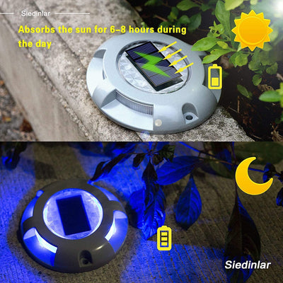 Solar Deck Lights Driveway Dock Light LED Solar Powered Outdoor Waterproof Lights - Smart Tech Shopping