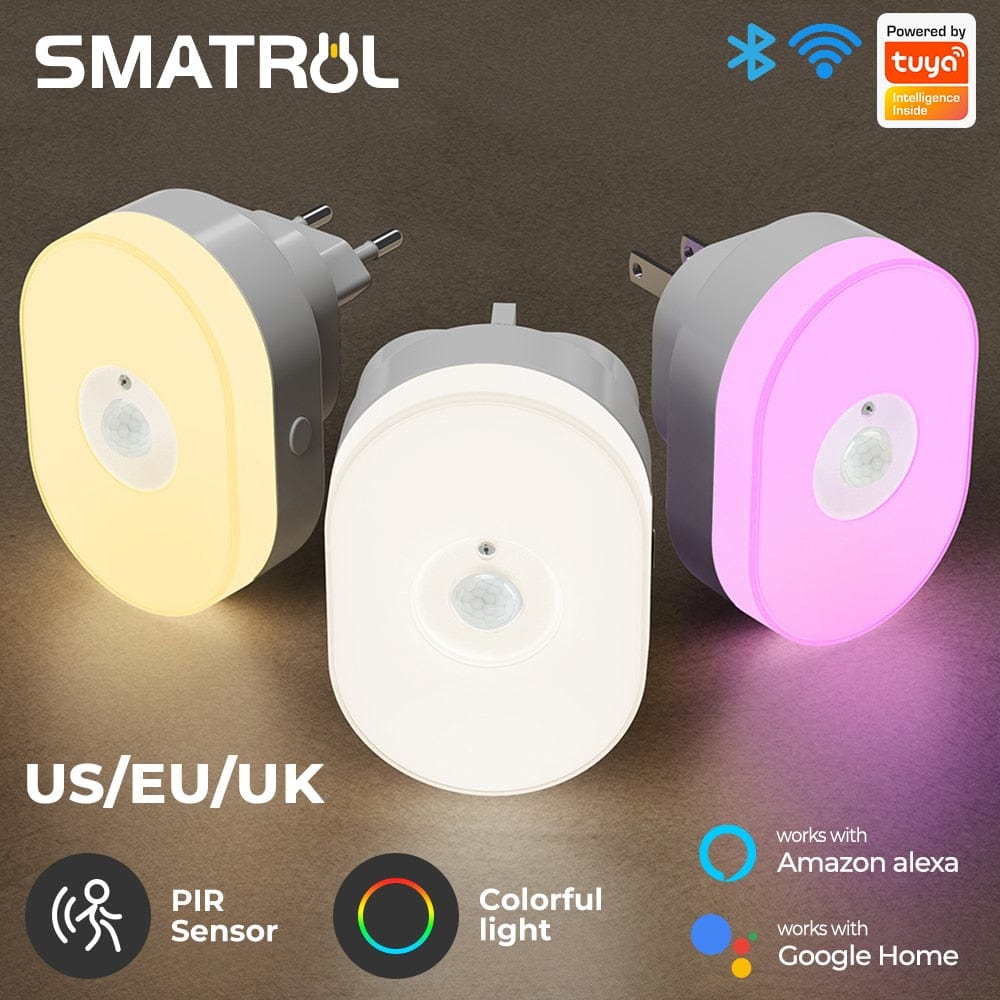 WiFi Tuya Smart Led Night Light With PIR Motion Sensor and Voice for Alexa
