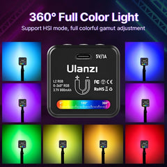 Ulanzi L2 RGB Mini: Unleash Your Creativity with 360° Full Color LED Light