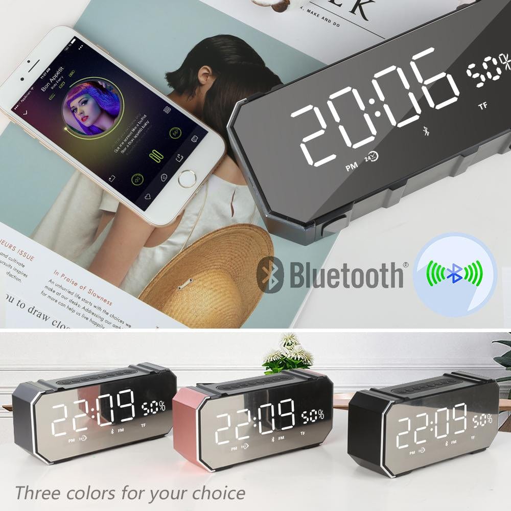 Toproad Alarm Clock Bluetooth Speaker - Smart Tech Shopping