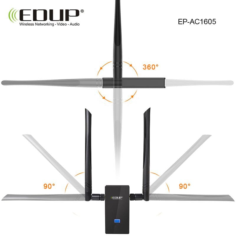 EDUP 1200MBPS WIFI Adapter, High Gain WIFI Antenna - Smart Tech Shopping