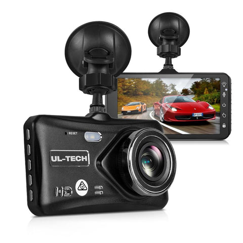 UL Tech 4 Inch Dual Camera Dash Camera - Black - Smart Tech Shopping