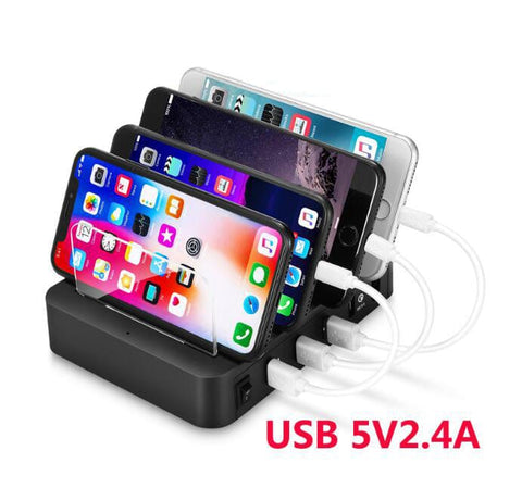 Multi USB Charger Station, Desktop Quick Charger - Smart Tech Shopping