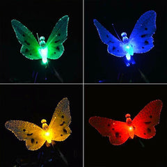 Solar Powered Butterfly Fairy String Lights for Outdoor Decoration