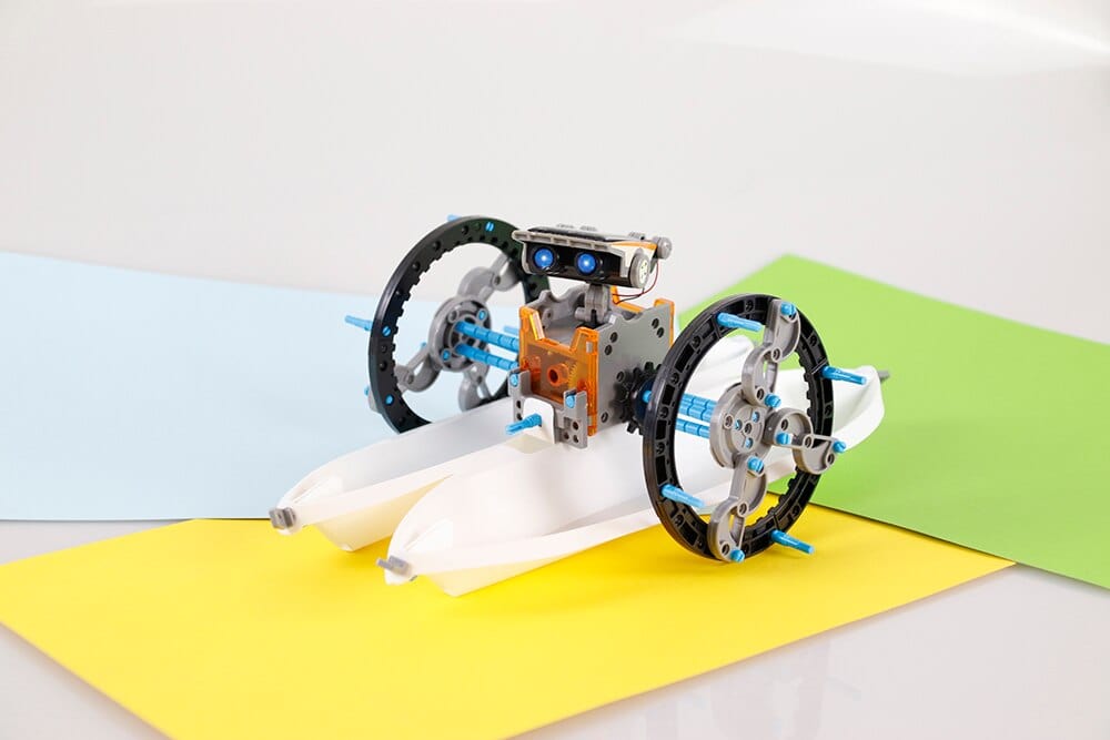 STEM 13-in-1 Solar Robot Toy Kit for Kids Age 8-12, Solar-Powered DIY Building Science Experiment Set