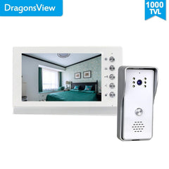 7 Inch Video Waterproof Phone Intercom Doorbell System with Camera 1000TVL - Smart Tech Shopping