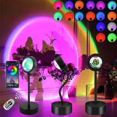 Sunset Lamp, VooVoo- Smart Bluetooth Sunset Projection Lamp - Smart Tech Shopping