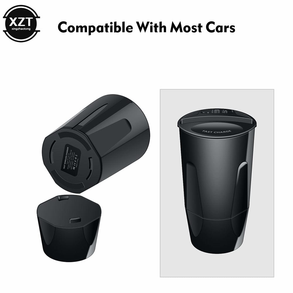 Car Wireless Charger Cup, with 10W Best Cup Holder Wireless Phone Charger - Smart Tech Shopping