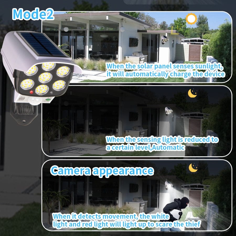Outdoor Solar Lights with Motion Sensor and Dummy Camera