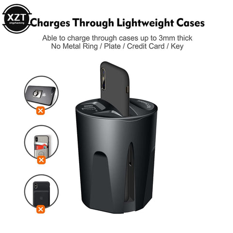 Car Wireless Charger Cup, with 10W Best Cup Holder Wireless Phone Charger - Smart Tech Shopping