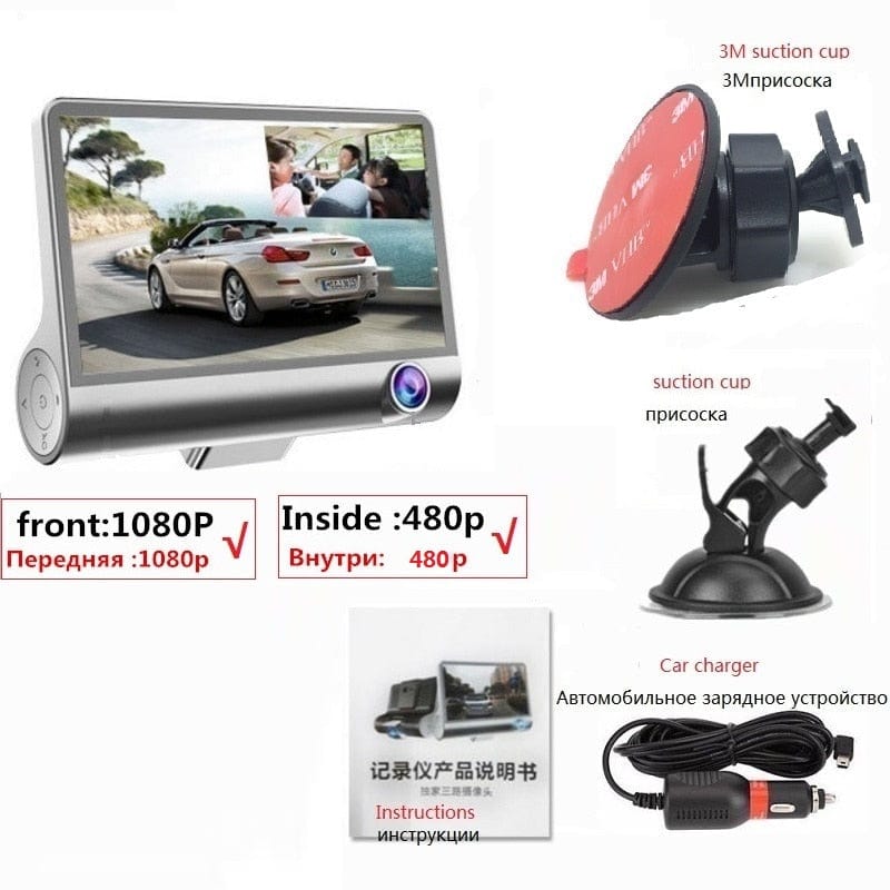 HD Night Car Dvr Dash Cam 4.0 Inch Video Recorder Auto Camera With Rear View Camera Dashcam - Smart Tech Shopping