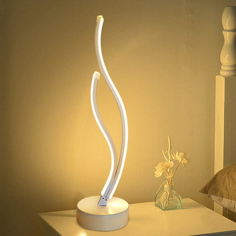 Acrylic Iron Curved Modern Spiral Light - Smart Tech Shopping