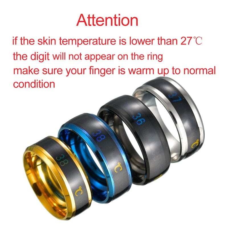 Smart Fashionable Stainless Body Temperature Ring - Smart Tech Shopping