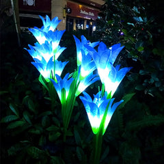 Solar Lily Flower Garden Lights for Outdoor Decoration