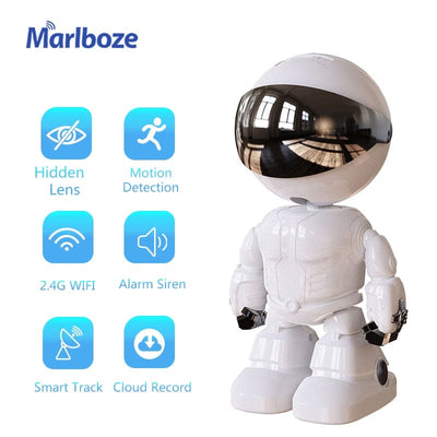 1080P Smart Robot WIFI Camera, 2MP Mini Concealed Home Ip Cam With Alarm And Baby Monitor Video Intercom