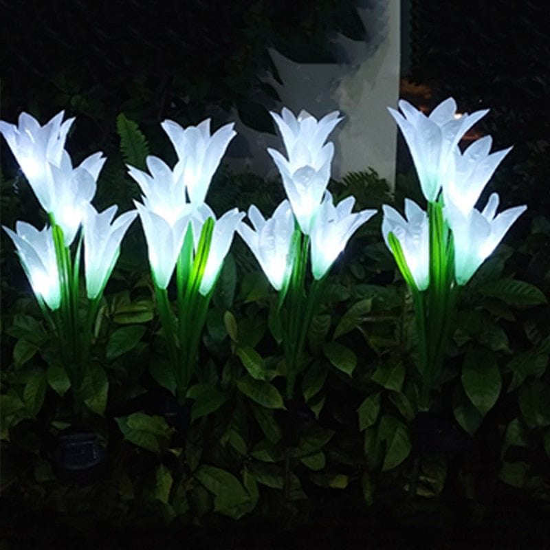 Solar Lily Flower Garden Lights for Outdoor Decoration
