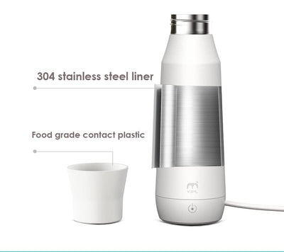 Insulated Portable Electric Kettle, App Remote Control 300ml Stainless Steel Household Travel Insulated Water Boiler - Smart Tech Shopping