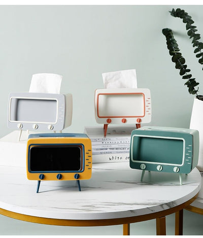 Vintage Style Back model radio tissue box desktop paper holder , Tissue dispenser