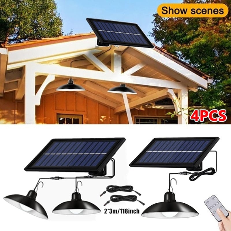 Outdoor Waterproof LED Solar Lamp with Remote Control for Indoor Shed Barn Room - Smart Tech Shopping