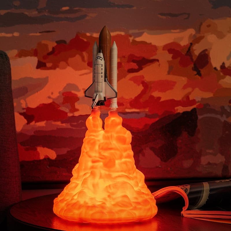 Space Shuttle Lamp, and Moon lamps In Night Light by 3D Print For Space Lovers - Smart Tech Shopping