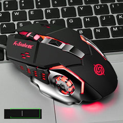 K-snake Wired Gaming Mouse, 4 Grades Max 3200 DPI 6 Buttons Gaming Mouse - Smart Tech Shopping