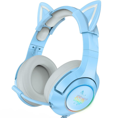Onikuma Pink Cute Cat Ear Gaming Headphone with Mic - Smart Tech Shopping