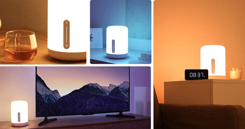 Bedside Lamp 2, Smart Light Voice Control Touch Switch Smart APP Color Adjustment - Smart Tech Shopping