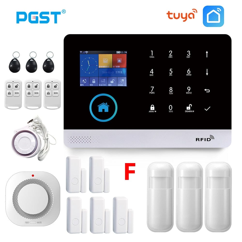 PGST PG103 Alarm System: Wi-Fi, GSM, Fire Alarm & App Control (All-in-One)