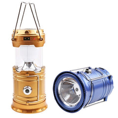 Solar Flashlight Rechargeable Camping Light LED USB Emergency Light