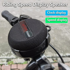 Waterproof Bluetooth Speaker for Bike, Smart LED Wireless Outdoor Cycling Speaker with Digital Display - Smart Tech Shopping