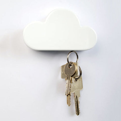 Hot Cloud Shape Magnetic Key Ring Holder Keys Securely Pink/Yellow/blue and white - Smart Tech Shopping