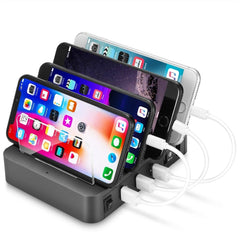 Multi USB Charger Station, Desktop Quick Charger - Smart Tech Shopping