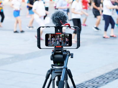 U Rig Pro, Handle Rig Triple Hot Shoe Mounts Video Stabilizer Vlog Grip for phones - Smart Tech Shopping
