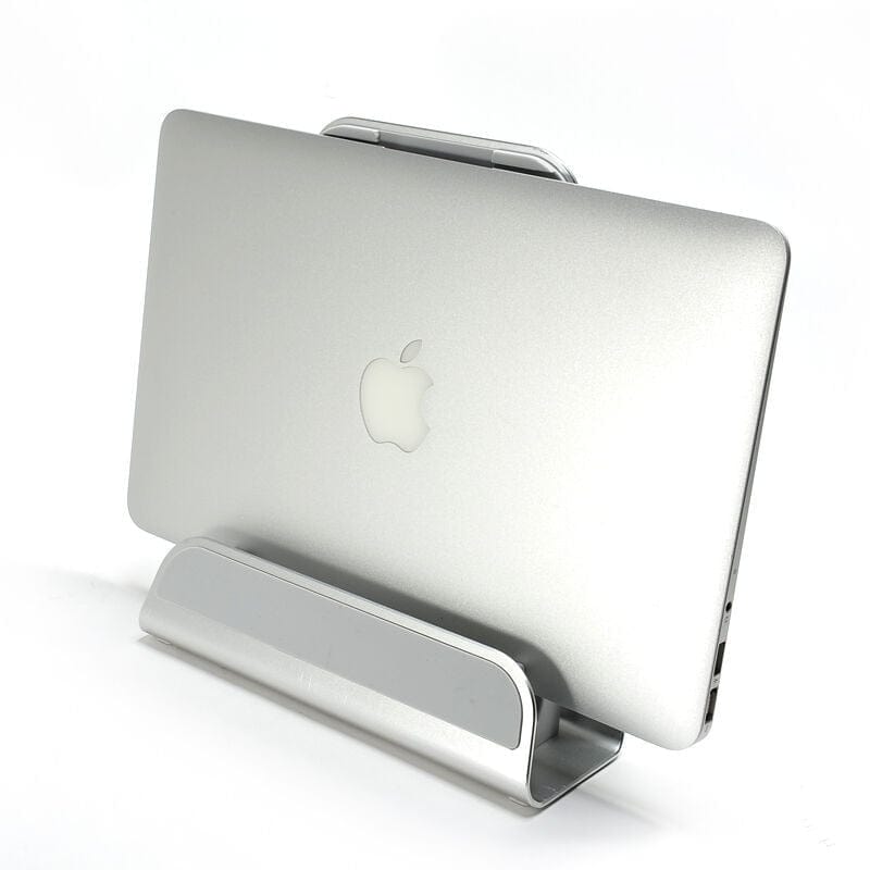 2 In 1 Function Aluminum Alloy Firm Bracket Vertical Base Cooling Stand for MacBook - Smart Tech Shopping