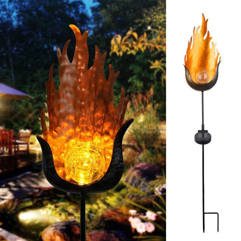 Solar Flame Light for Outdoor Garden Decoration