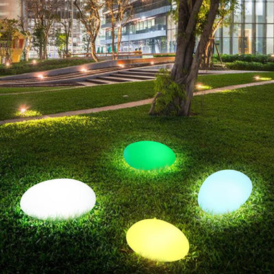 Glow Cobble Stone Shape Waterproof Solar Garden Light