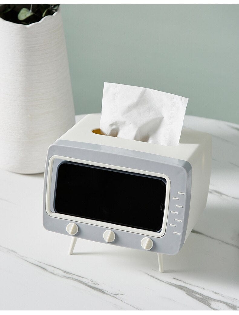 Vintage Style Back model radio tissue box desktop paper holder , Tissue dispenser