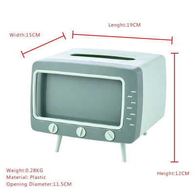 Vintage Style Back model radio tissue box desktop paper holder , Tissue dispenser