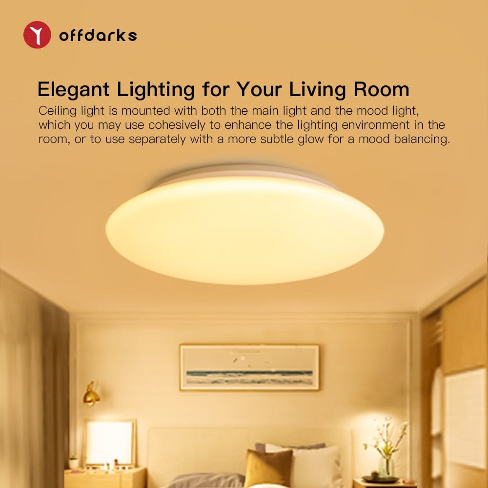 Smart LED Ceiling Light, Alexa/Google Home Compatible, WiFi Voice Control RGB Dimming - Smart Tech Shopping
