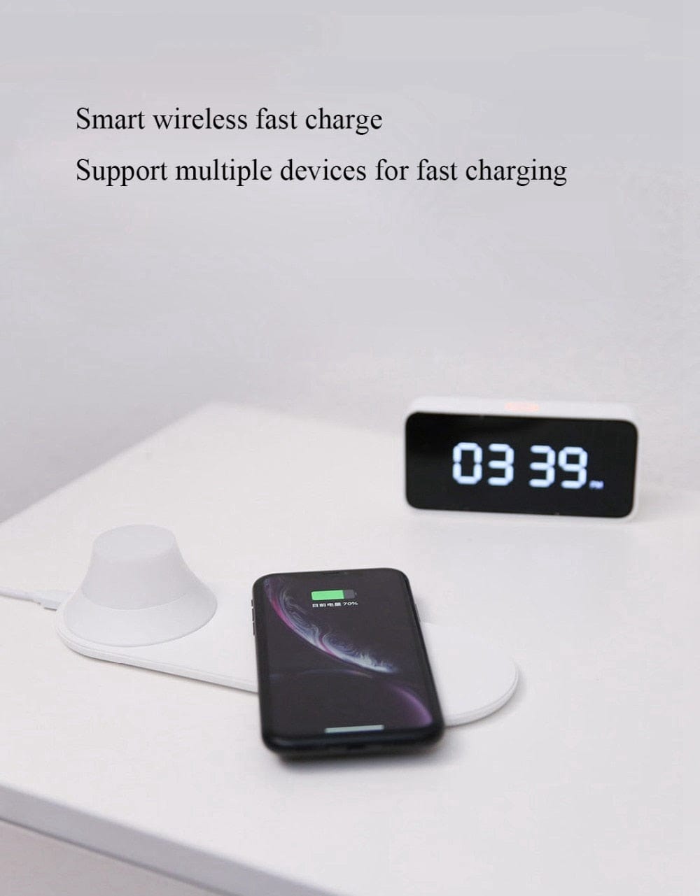 LED Night Light With Wireless Magnetic Charger Attraction Fast Charging For Phones - Smart Tech Shopping