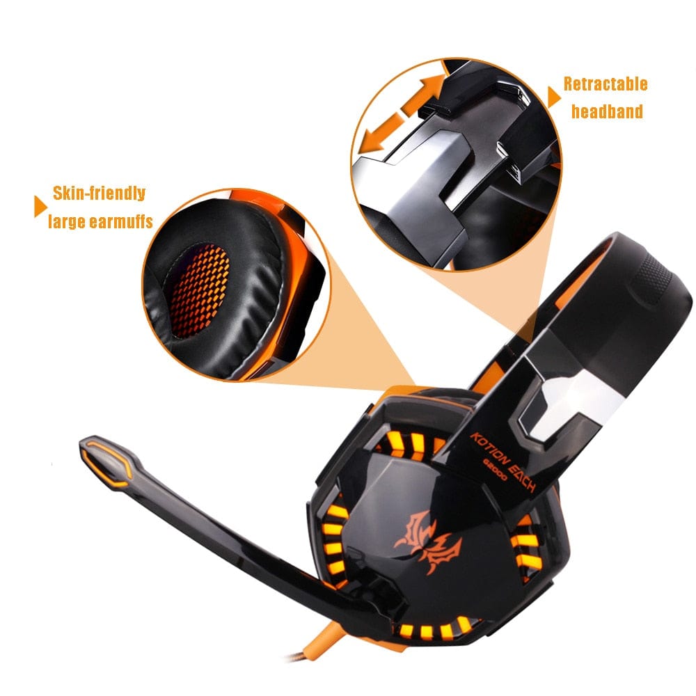 KOTION EACH Gaming Headset, Wired Over-Head Headphone For Computer PS4 Xbox - Smart Tech Shopping