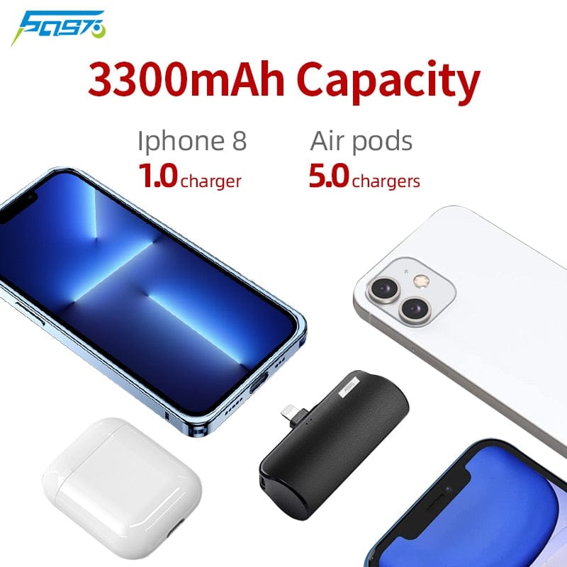 Wireless Charging Pocket Mini Power Bank For iPhone 13, Xiaomi - Smart Tech Shopping