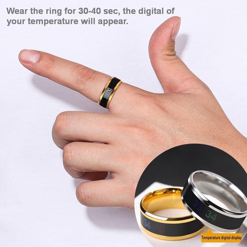 Smart Fashionable Stainless Body Temperature Ring - Smart Tech Shopping