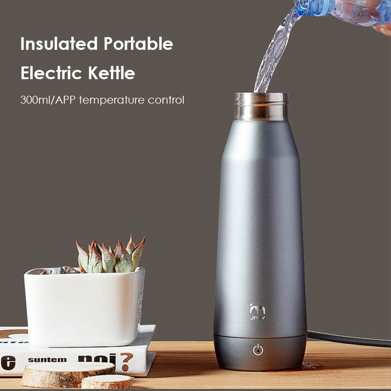 Insulated Portable Electric Kettle, App Remote Control 300ml Stainless Steel Household Travel Insulated Water Boiler - Smart Tech Shopping