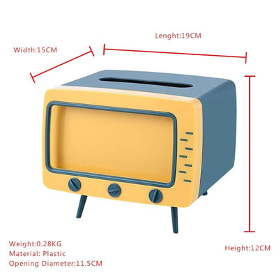 Vintage Style Back model radio tissue box desktop paper holder , Tissue dispenser